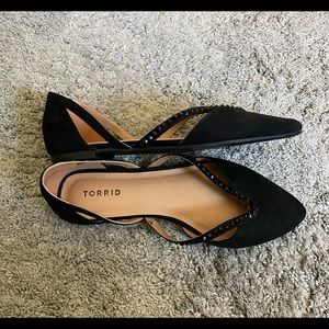 Torrid Black Flats Size 9.5 WW